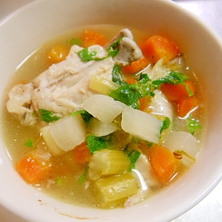 圧力鍋で コロコロ野菜と鶏手羽先のスープ レシピ 作り方 By アルプスの乙女 楽天レシピ